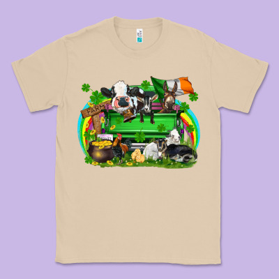 St. Patrick's Day Farm Animal Truck Classic Tee Designed By Fadigitalartstudio