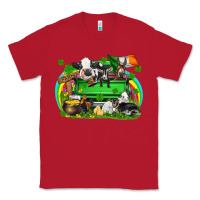 Red St. Patrick's Day farm animal truck Classic Tee - FaDigitalArtStudio