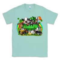 Seafoam St. Patrick's Day farm animal truck Classic Tee - FaDigitalArtStudio