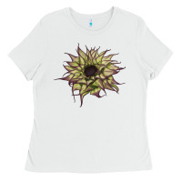 White sun   fill purple sunflower Ladies Tee - LillyAllenDesigns