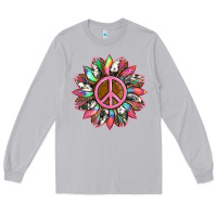 Moon Dust sunflower and tie dye with peace sign Long Sleeve Tee - Artiststas