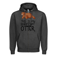 Charcoal Heather this is my significant otter Zipper Hoodie - Bettercallsaul