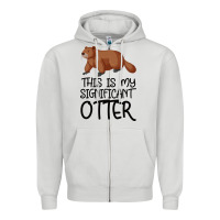 Dove Grey this is my significant otter Zipper Hoodie - Bettercallsaul