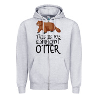 Heather Grey this is my significant otter Zipper Hoodie - Bettercallsaul