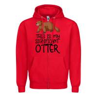 Red this is my significant otter Zipper Hoodie - Bettercallsaul