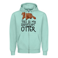 Seafoam this is my significant otter Zipper Hoodie - Bettercallsaul