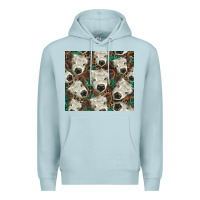 Blue Mist white Scottish calf Premium Hoodie - BarkalooDesign