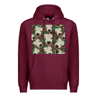 Burgundy white Scottish calf Premium Hoodie - BarkalooDesign