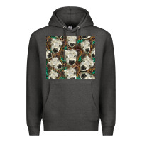 Charcoal Heather white Scottish calf Premium Hoodie - BarkalooDesign