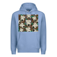 Colony Blue white Scottish calf Premium Hoodie - BarkalooDesign