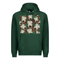 Sports Green white Scottish calf Premium Hoodie - BarkalooDesign
