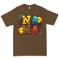 Cacao Softball nana leopard frame Premium Tee - LillyAllenDesigns