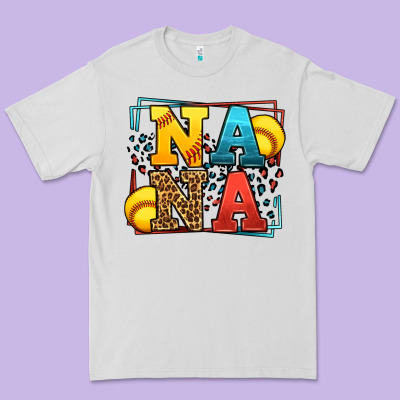 Softball Nana Leopard Frame Premium Tee Designed By Lillyallendesigns