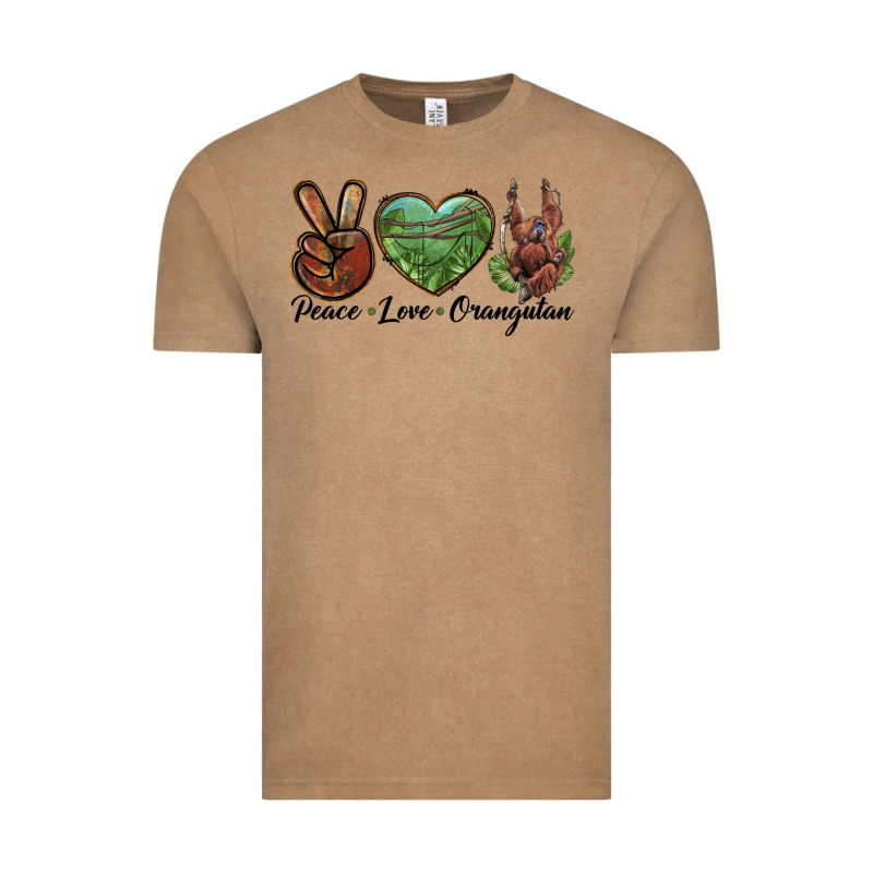 Peace Love Orangutan Vintage Tee by LillyAllenDesigns | Teevron