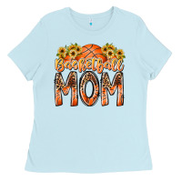 Baby Blue basketball mom Ladies Tee - RacoonDesign