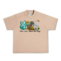 Burro Peace Love Merino Wool Sheep Urban Heavy Tee - LillyAllenDesigns