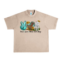 French Oak Peace Love Merino Wool Sheep Urban Heavy Tee - LillyAllenDesigns