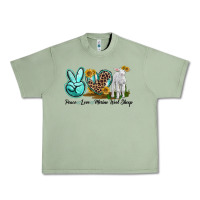 Oil Green Peace Love Merino Wool Sheep Urban Heavy Tee - LillyAllenDesigns