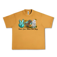 Peanut Butter Peace Love Merino Wool Sheep Urban Heavy Tee - LillyAllenDesigns