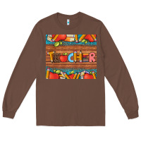 Chestnut teacher and pens apples books leopard and tooled leather tumbler Long Sleeve Tee - Artiststas