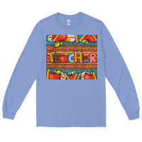 Colony Blue teacher and pens apples books leopard and tooled leather tumbler Long Sleeve Tee - Artiststas