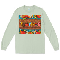 Matcha teacher and pens apples books leopard and tooled leather tumbler Long Sleeve Tee - Artiststas