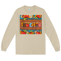 Mushroom teacher and pens apples books leopard and tooled leather tumbler Long Sleeve Tee - Artiststas