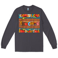 Smoke teacher and pens apples books leopard and tooled leather tumbler Long Sleeve Tee - Artiststas