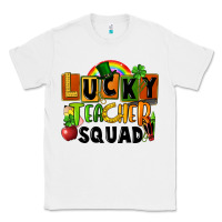White lucky teacher squad St. Patricks Day Classic Tee - FaDigitalArtStudio