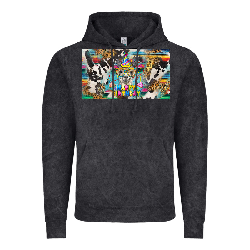 Happy Birthday Alpaca Blue Cup Vintage Hoodie by BarkalooDesign | Teevron