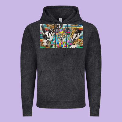 Happy Birthday Alpaca Blue Cup Vintage Hoodie Designed By Barkaloodesign