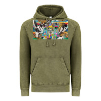 Vintage Olive happy birthday alpaca blue cup Vintage Hoodie - BarkalooDesign