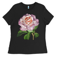Black belinda's blush rose Ladies Tee - LillyAllenDesigns