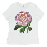 White belinda's blush rose Ladies Tee - LillyAllenDesigns