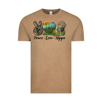 Vintage Coffee Peace Love Hippo Vintage Tee - LillyAllenDesigns