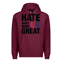 Burgundy hate won't make us great black Premium Hoodie - artisFamous