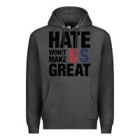 Charcoal Heather hate won't make us great black Premium Hoodie - artisFamous