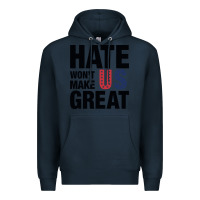Navy hate won't make us great black Premium Hoodie - artisFamous