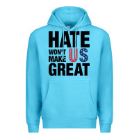 Ocean Blue hate won't make us great black Premium Hoodie - artisFamous