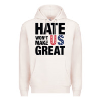 Pale Pink hate won't make us great black Premium Hoodie - artisFamous