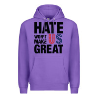 Purple hate won't make us great black Premium Hoodie - artisFamous