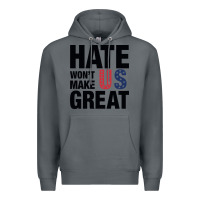 Rock hate won't make us great black Premium Hoodie - artisFamous