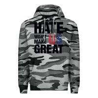 Slate Camo hate won't make us great black Premium Hoodie - artisFamous