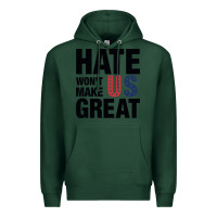 Sports Green hate won't make us great black Premium Hoodie - artisFamous