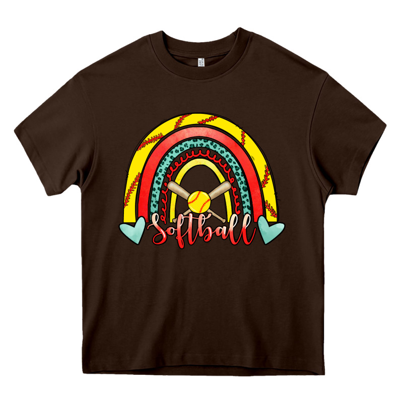 Softball Rainbow Heavy Core Tee by RanaPortraitStore | Teevron