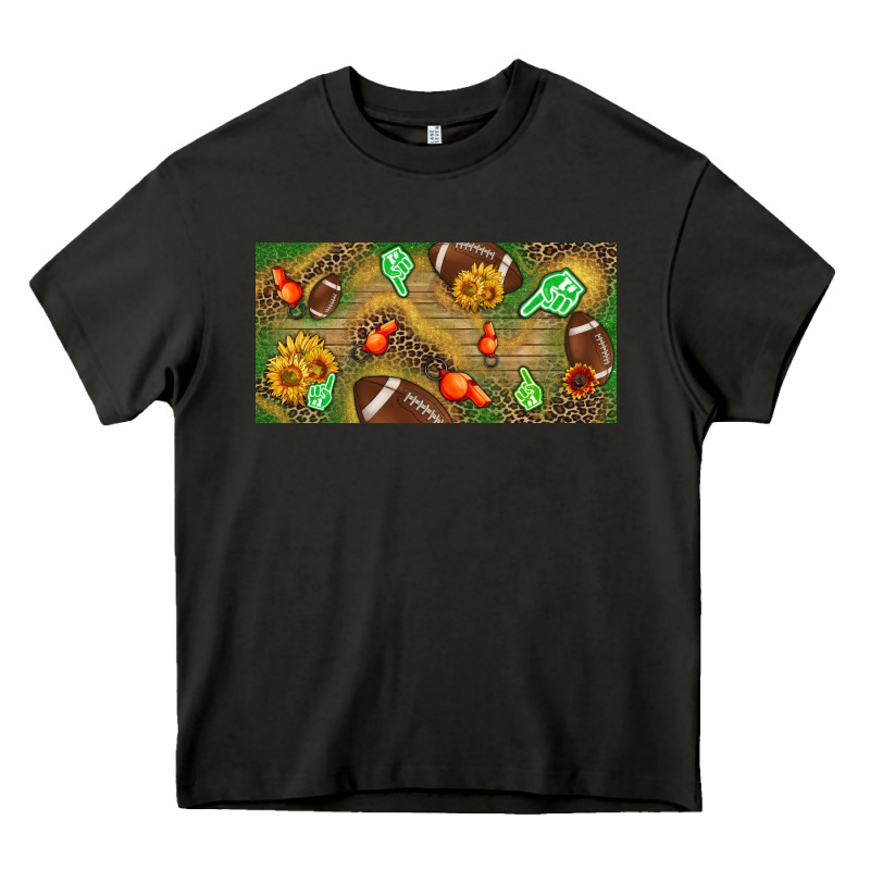 Western Sunflower And American Football License  Plate Heavy Core Tee by BundleAndBundleShop | Teevron