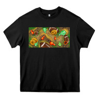 Black western sunflower and american football license  plate Heavy Core Tee - BundleAndBundleShop