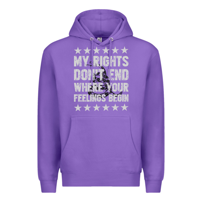 My Rights Don't End Where Your Feelings Begin Premium Hoodie by artisFamous | Teevron