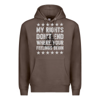 Coffee My Rights Don't End Where Your Feelings Begin Premium Hoodie - artisFamous