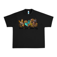 Black peace love duroc pig Urban Heavy Tee - LillyAllenDesigns